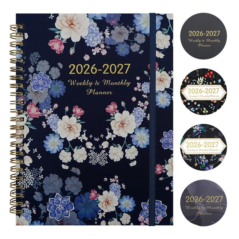 Carnet de planification à spirale A5 2026-2027