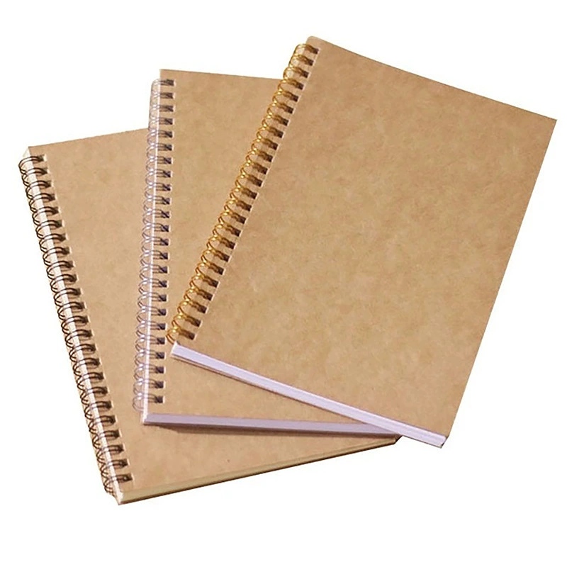 Carnet de notes A5 à couverture kraft à spirale écologique