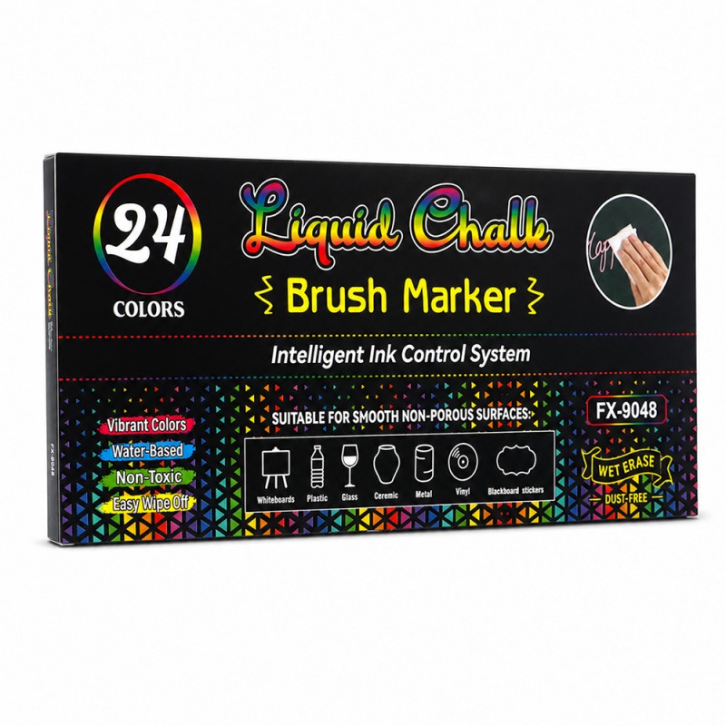 Ensemble de marqueurs de craie liquide colorés