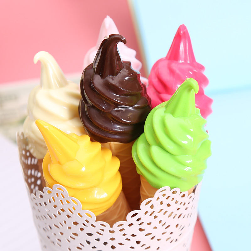 Stylo à bille en forme de crème glacée, simulation mignonne