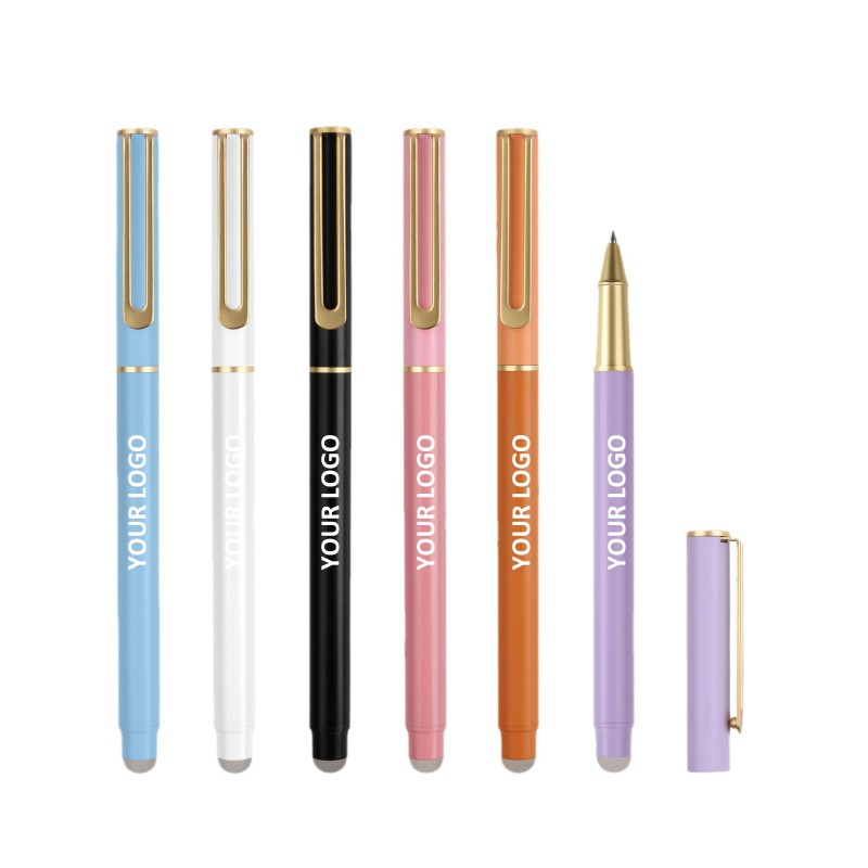 Stylo gel effaçable sensible à la température de luxe en métal de 0,5 mm