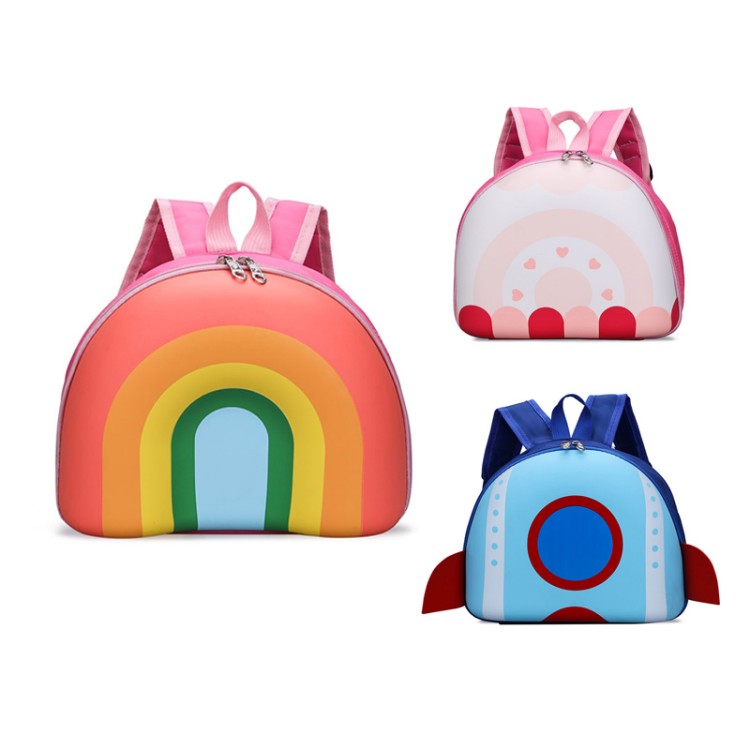 Sac à dos pour enfants de dessin animé 3D arc-en-ciel