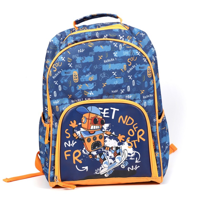 Sac d'école classique Robot Pu