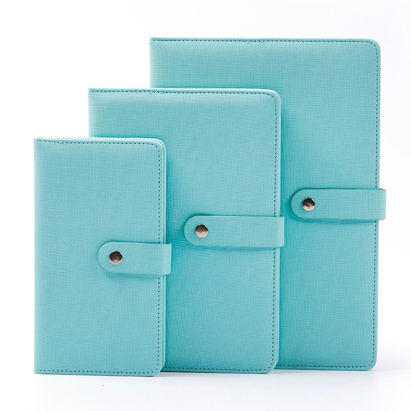Carnet à fermeture pression en PU doux au toucher