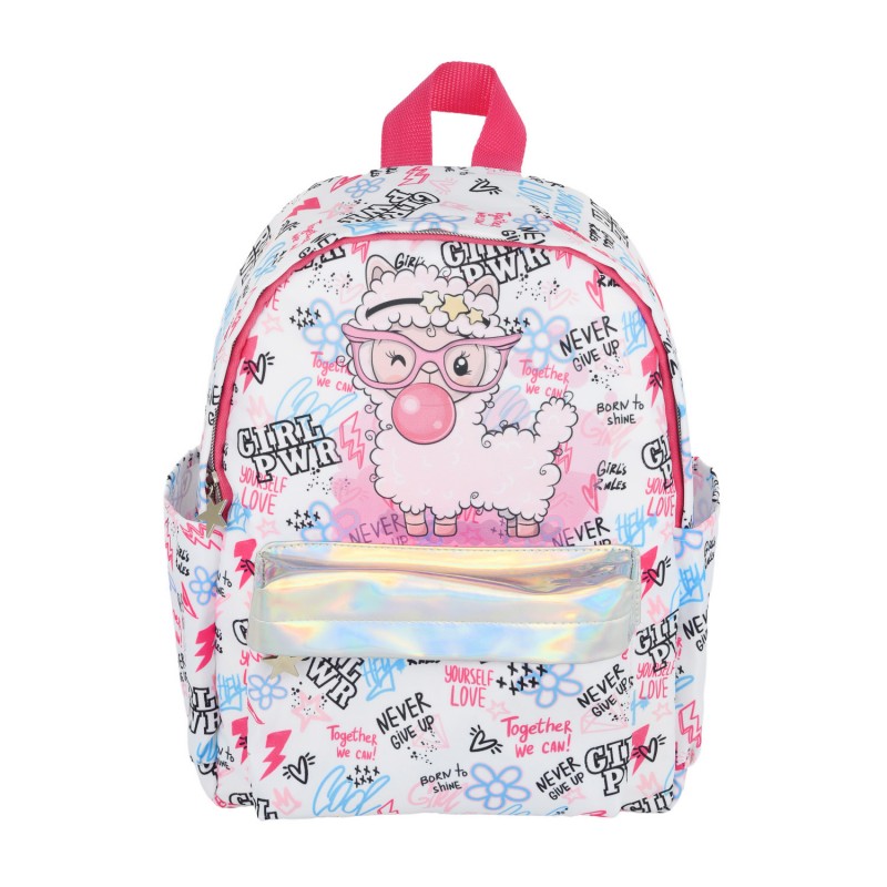 Mini sac à dos tendance imprimé au laser pour filles